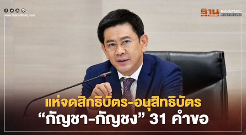 แห่จดสิทธิบัตร-อนุสิทธิบัตร “กัญชา-กัญชง” แล้ว 31 คำขอ แห่จดสิทธิบัตร-อนุสิทธิบัตร “กัญชา-กัญชง” แล้ว 31 คำขอ