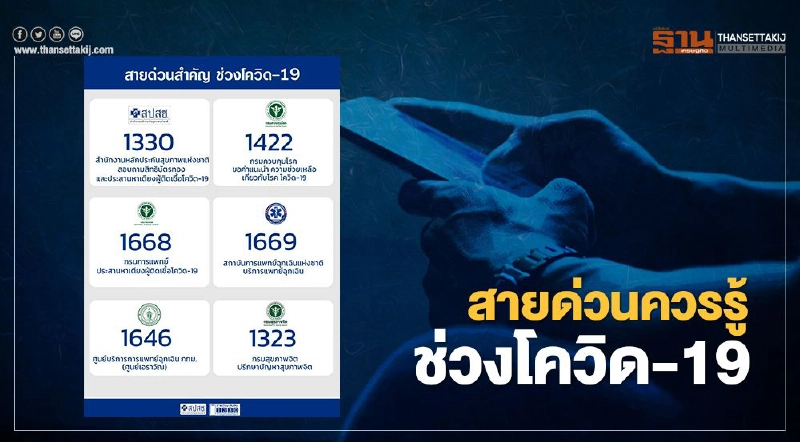 สายด่วนควรรู้ ช่วงสถานการณ์โควิด-19