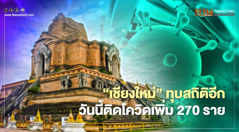  “เชียงใหม่”ทุบสถิติอีก 14 เม.ย.64 ติดโควิดเพิ่ม 270 ราย 