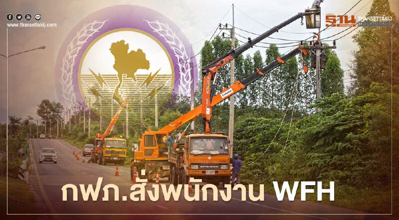 ติดเชื้อโควิด-19 พุ่ง กฟภ.สั่งพนักงาน WFH ลดการแพร่ระบาด