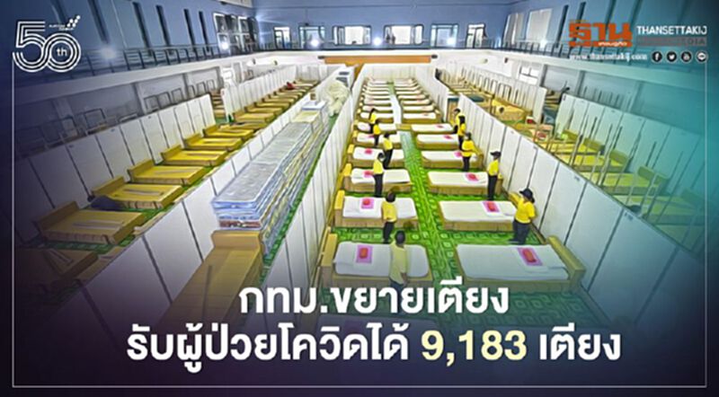 กทม.ขยายเตียงรับผู้ป่วยโควิดได้ 9,183 เตียง เร่งจัดตั้งรพ.สนามเพิ่มเติม กทม.ขยายเตียงรับผู้ป่วยโควิดได้ 9,183 เตียง เร่งจัดตั้งรพ.สนามเพิ่มเติม