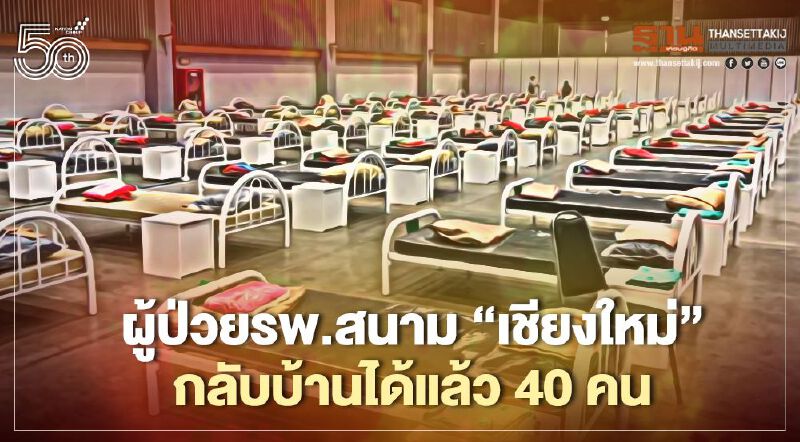 ผู้ป่วยรพ.สนาม"เชียงใหม่"กลับบ้านได้แล้ว40คน
