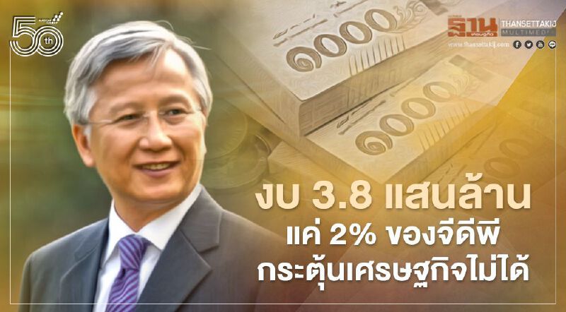 “ดร.กนก”ชี้งบ 3.8 แสนล้านสู้โควิด-19 แค่ 2% ของจีดีพี กระตุ้นศก.ไม่ได้