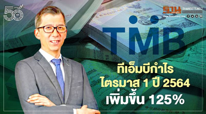 ทีเอ็มบีกำไรไตรมาส 1 ปี 2564เพิ่มขึ้น 125% ทีเอ็มบีกำไรไตรมาส 1 ปี 2564เพิ่มขึ้น 125%