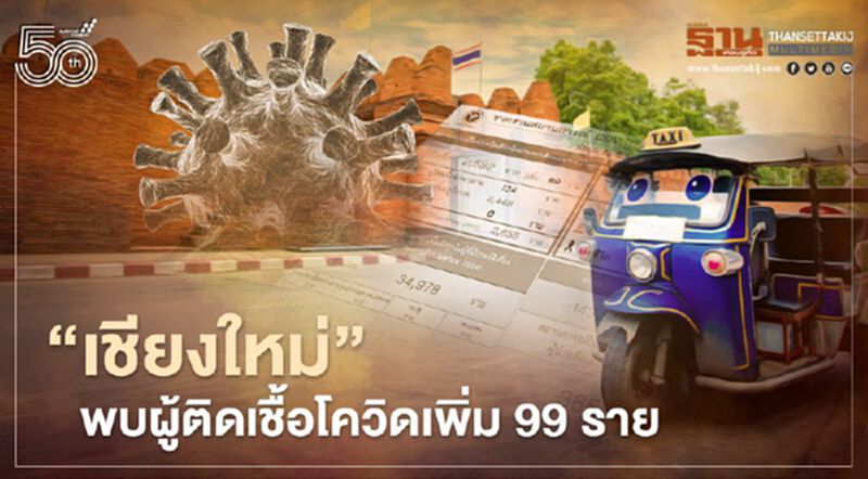 "เชียงใหม่" พบผู้ติดเชื้อโควิด-19 รายใหม่เพิ่ม 99 ราย "เชียงใหม่" พบผู้ติดเชื้อโควิด-19 รายใหม่เพิ่ม 99 ราย