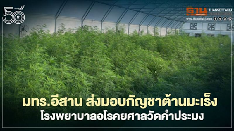 มทร.อีสาน ส่งมอบกัญชาต้านมะเร็งโรงพยาบาลอโรคยศาลวัดคำประมง มทร.อีสาน ส่งมอบกัญชาต้านมะเร็งโรงพยาบาลอโรคยศาลวัดคำประมง