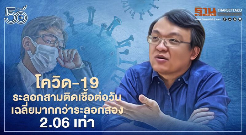 โควิด-19 ระลอกสาม หมอธีระชี้หากคุมไม่ได้ติดเชื้อรายวันเฉลี่ยมากกว่าระลอกสอง 5.59 เท่า
