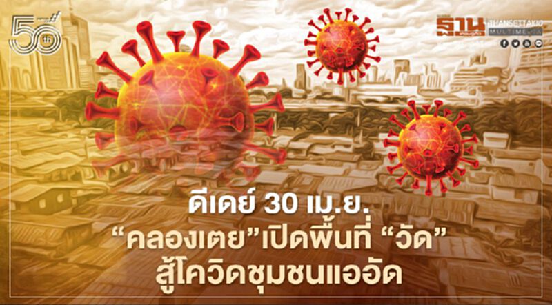 ดีเดย์ 30 เม.ย. 'คลองเตย’ เปิดพื้นที่ ‘วัด’จัดตั้ง “ศูนย์พักคอย” สู้โควิดในชุมชนแออัด ดีเดย์ 30 เม.ย. 'คลองเตย’ เปิดพื้นที่ ‘วัด’จัดตั้ง “ศูนย์พักคอย” สู้โควิดในชุมชนแออัด
