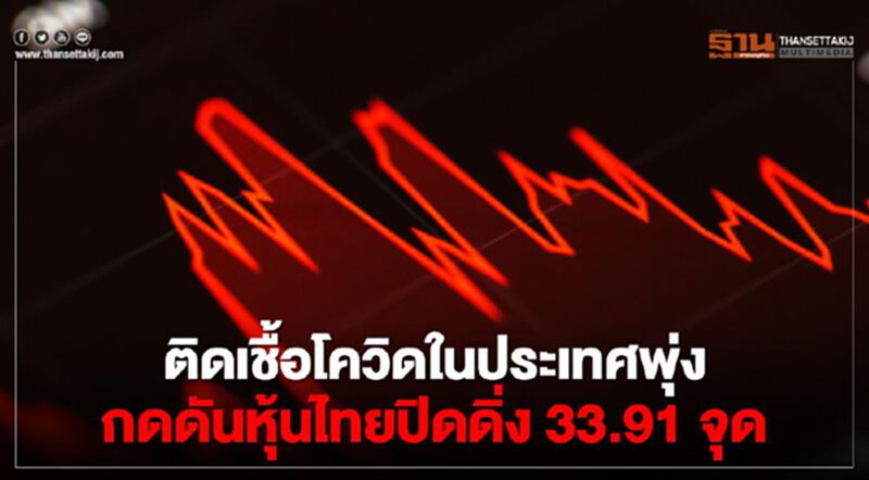 ติดเชื้อโควิดในประเทศพุ่ง กดดันหุ้นไทยปิดดิ่ง 33.91 จุด ติดเชื้อโควิดในประเทศพุ่ง กดดันหุ้นไทยปิดดิ่ง 33.91 จุด