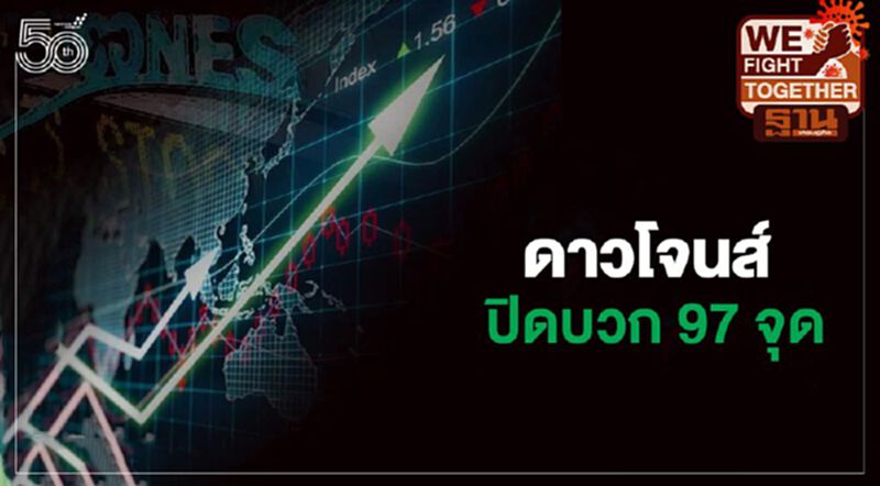 ดาวโจนส์ปิดบวก 97 จุด รับแรงซื้อหุ้นที่คาดว่าจะได้ประโยชน์จากการฟื้นตัวของศก. ดาวโจนส์ปิดบวก 97 จุด รับแรงซื้อหุ้นที่คาดว่าจะได้ประโยชน์จากการฟื้นตัวของศก.