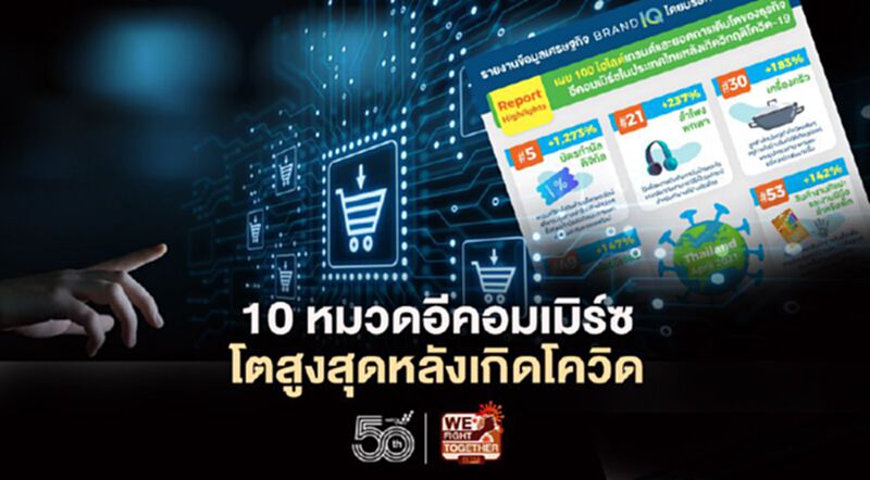 เผย 10 หมวดอีคอมเมิร์ซโตสูงสุดหลังเกิดโควิด-19 เผย 10 หมวดอีคอมเมิร์ซโตสูงสุดหลังเกิดโควิด-19