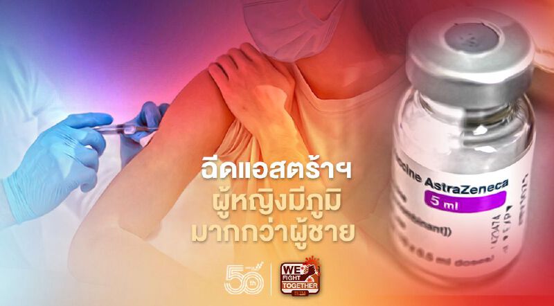 ฉีดวัคซีน"แอสตร้าเซนเนก้า"ผู้หญิงมีภูมิต้านทานมากกว่าผู้ชาย 