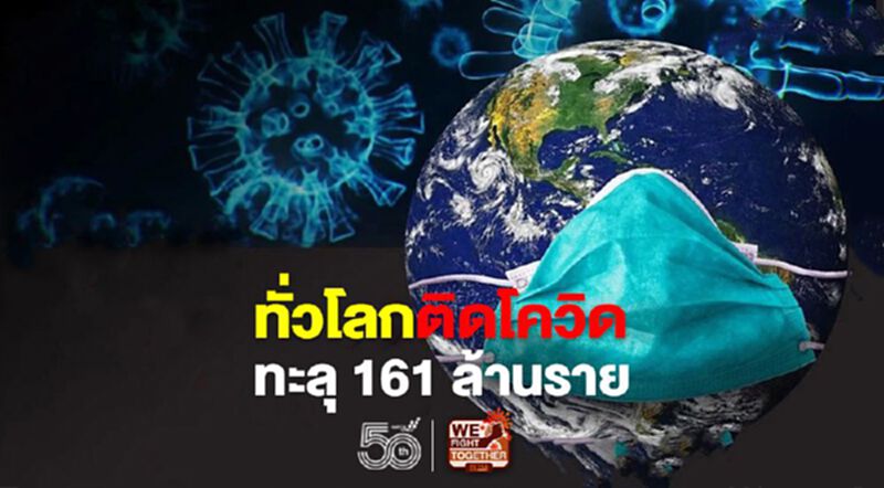 ยอดโควิดทั่วโลก 13 พ.ค.64 ติดเชื้อเพิ่ม 735,805 ราย เสียชีวิตเพิ่ม 13,495 ราย ยอดโควิดทั่วโลก 13 พ.ค.64 ติดเชื้อเพิ่ม 735,805 ราย เสียชีวิตเพิ่ม 13,495 ราย