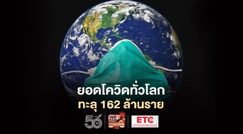ยอดโควิดทั่วโลก 15 พ.ค.64 ติดเชื้อเพิ่ม 681,480 ราย เสียชีวิตเพิ่ม 12,400 ราย ยอดโควิดทั่วโลก 15 พ.ค.64 ติดเชื้อเพิ่ม 681,480 ราย เสียชีวิตเพิ่ม 12,400 ราย