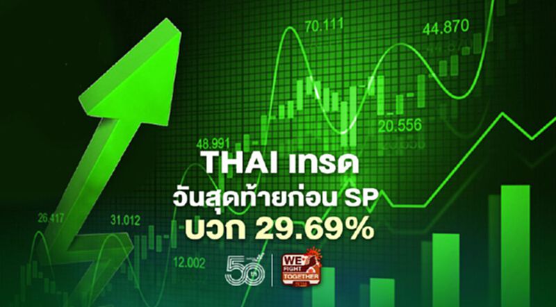 THAI เทรดวันสุดท้ายก่อน SP บวก 29.69% THAI เทรดวันสุดท้ายก่อน SP บวก 29.69%