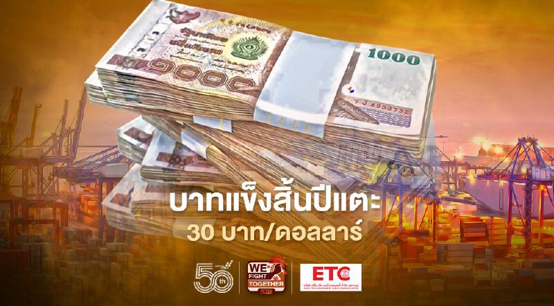 บาทแข็งสิ้นปีแตะ 30 บาท/ดอลลาร์