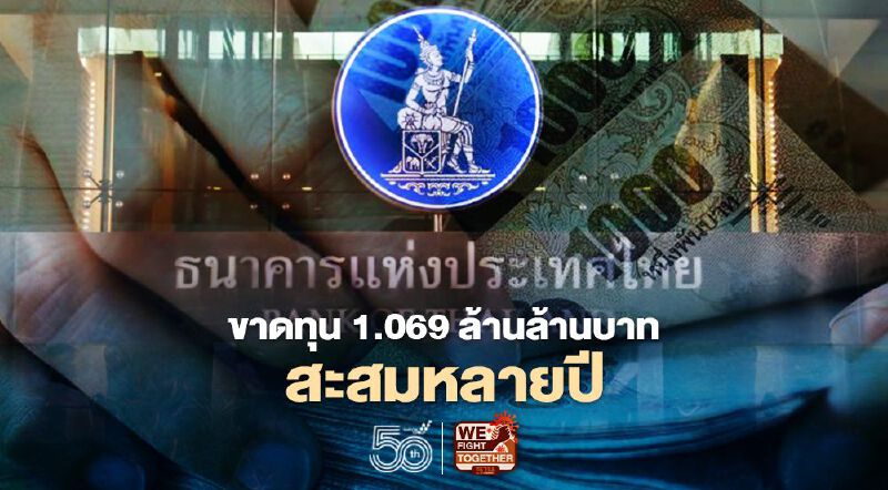 ธปท.แจงขาดทุน 1.069 ล้านล้านบาท สะสมหลายปี  