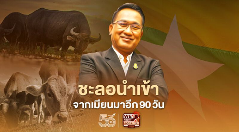 ปศุสัตว์ ชะลอนำเข้า “โค-กระบือ” จากเมียนมาอีก 90 วัน หลัง โรคลัมปี สกิน ยังระบาด ปศุสัตว์ ชะลอนำเข้า “โค-กระบือ” จากเมียนมาอีก 90 วัน หลัง โรคลัมปี สกิน ยังระบาด