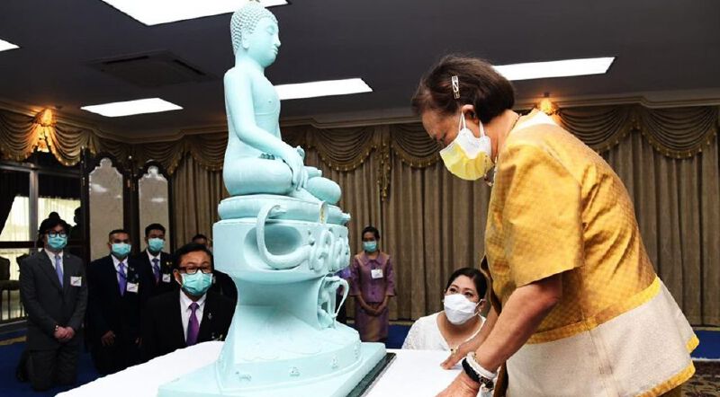 กรมสมเด็จพระเทพฯ พระราชทานพระราชวโรกาสให้ พระองค์สิริภา เฝ้าฯ ถวายพระพุทธปฏิมาสิริภานิรมิต