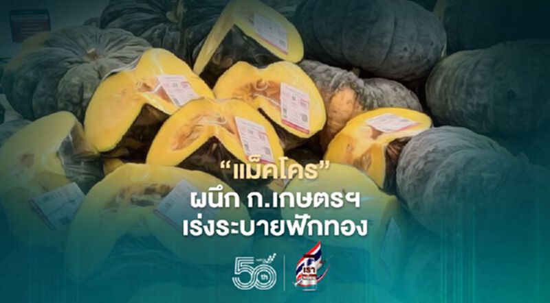 “แม็คโคร”ผนึกกระทรวงเกษตรฯ เร่งระบายฟักทอง “แม็คโคร”ผนึกกระทรวงเกษตรฯ เร่งระบายฟักทอง