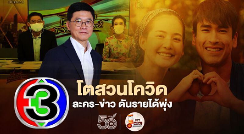 ช่อง 3 โตสวนโควิด ละคร-ข่าว ดันรายได้พุ่ง ช่อง 3 โตสวนโควิด ละคร-ข่าว ดันรายได้พุ่ง