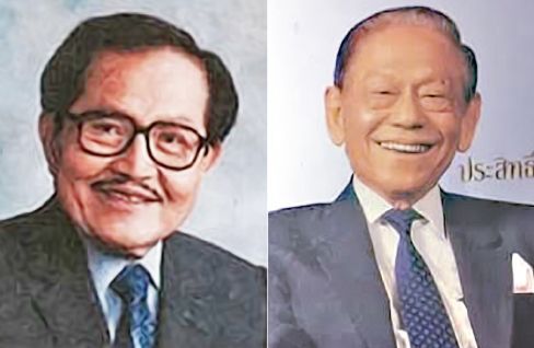 บุญชู ซาร์เศรษฐกิจ (ซ้าย) ประสิทธิ์ กาญจนวัฒน์ (ขวา)