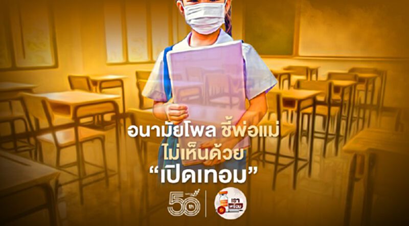 ‘เปิดเทอม’ อนามัยโพล ชี้พ่อแม่ส่วนใหญ่ไม่เห็นด้วย ต้องการให้ฉีดวัคซีนโควิดครอบคลุมก่อน ‘เปิดเทอม’ อนามัยโพล ชี้พ่อแม่ส่วนใหญ่ไม่เห็นด้วย ต้องการให้ฉีดวัคซีนโควิดครอบคลุมก่อน