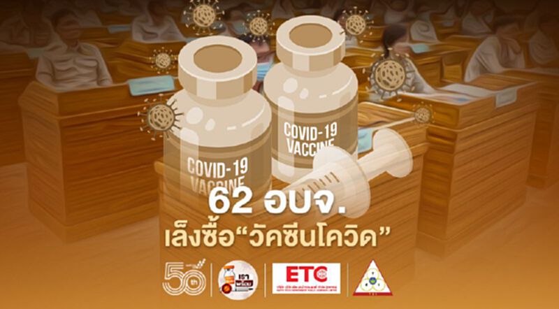 ชงมหาดไทยปลดล็อกงบท้องถิ่น 62 อบจ. เล็งซื้อ 'วัคซีนโควิด' ชงมหาดไทยปลดล็อกงบท้องถิ่น 62 อบจ. เล็งซื้อ 'วัคซีนโควิด'