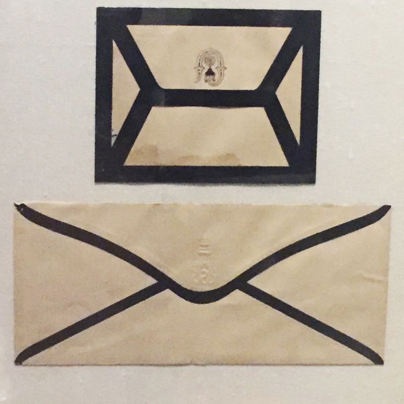 THE BLACK Rimmed Envelop แบบธรรมเนียมกระดาษไว้ทุกข์ในราชสำนักสยาม