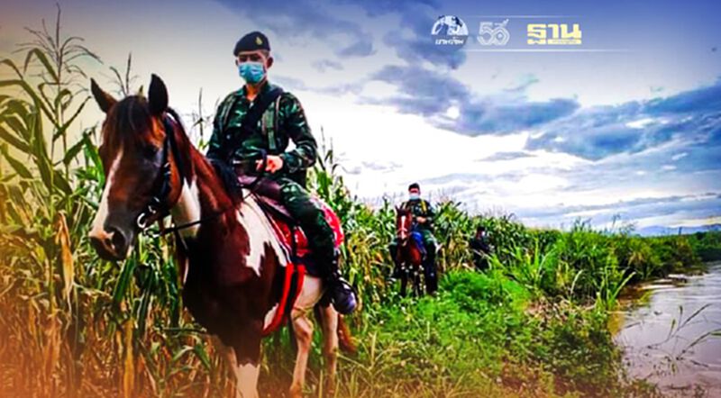 "ทหารเสือพระเจ้าตาก"ขี่ม้าตรึงชายแดนริมเมย "ทหารเสือพระเจ้าตาก"ขี่ม้าตรึงชายแดนริมเมย