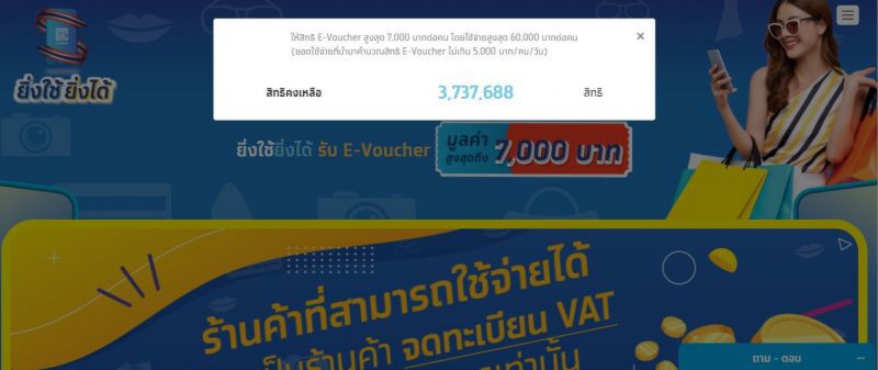 อัพเดท "ยิ่งใช้ยิ่งได้" สิทธิเหลือเท่าไหร่ เช็คที่นี่ 