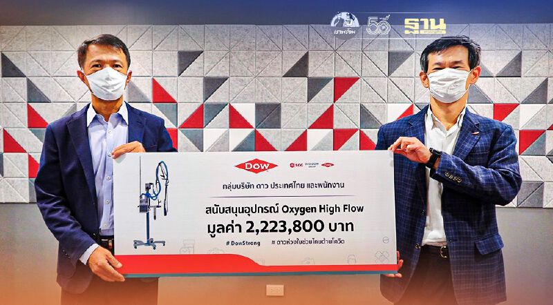 Dow ควักแล้วกว่า 4 ล้านหนุนรัฐ-ชุมชนฝ่าภัยโควิด