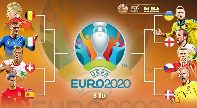 โปรแกรม "บอลยูโร2020" รอบ 8ทีมสุดท้าย ทีมไหนเตะวันไหน เช็คที่นี่