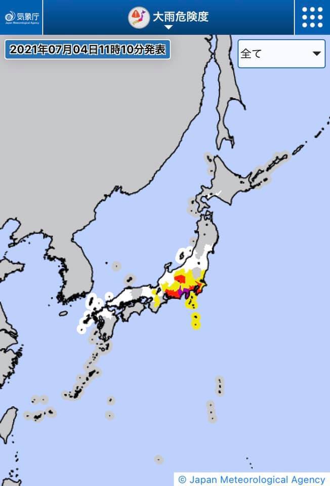 เตือนภัยพิบัติจากฝนตกหนักในญี่ปุ่น ไม่มีคนไทยบาดเจ็บหรือเสียชีวิต