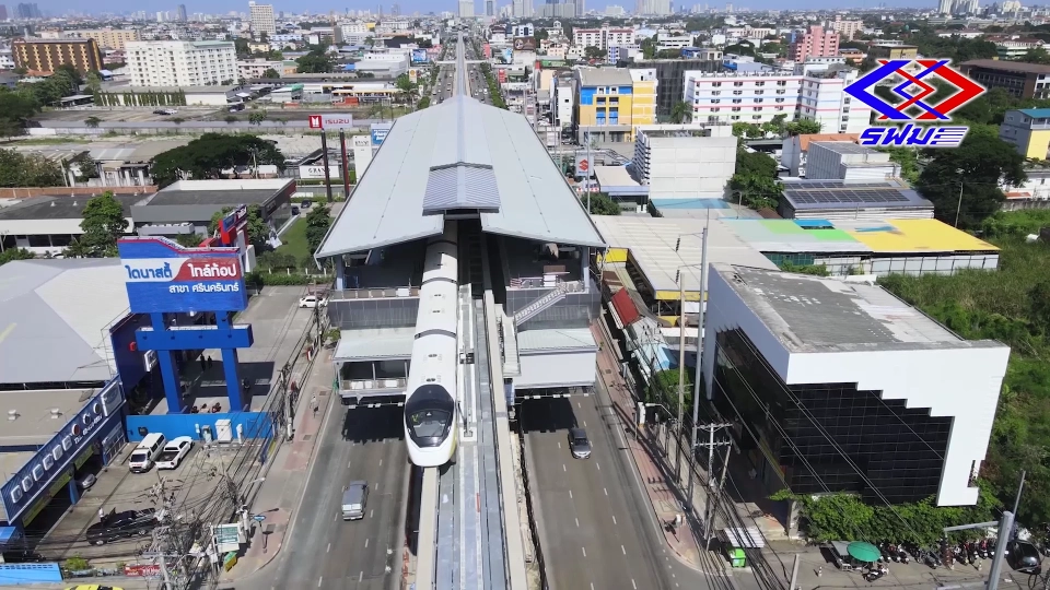 รฟม.ประมวลภาพทดสอบเดินรถไฟฟ้าโมโนเรลสายสีเหลือง ครั้งแรก