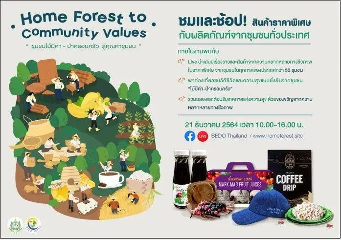 BEDO จัดกิจกรรมออนไลน์ ภายใต้ชื่องาน  “ชุมชนไม้มีค่า - ป่าครอบครัว สู่คุณค่าชุมชนแห่งความสุขอย่างยั่งยืน 