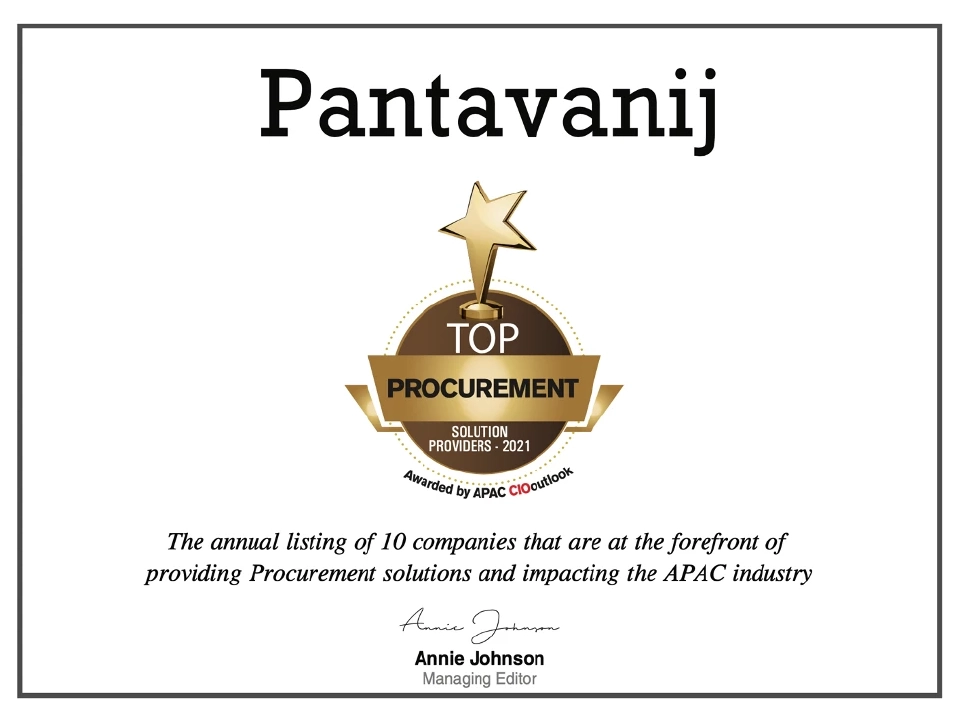 หนึ่งเดียวในไทย พันธวณิช คว้ารางวัล Top Procurement Solution Providers 2021 จากสื่อไอทีระดับภูมิภาค APAC CIO Outlook