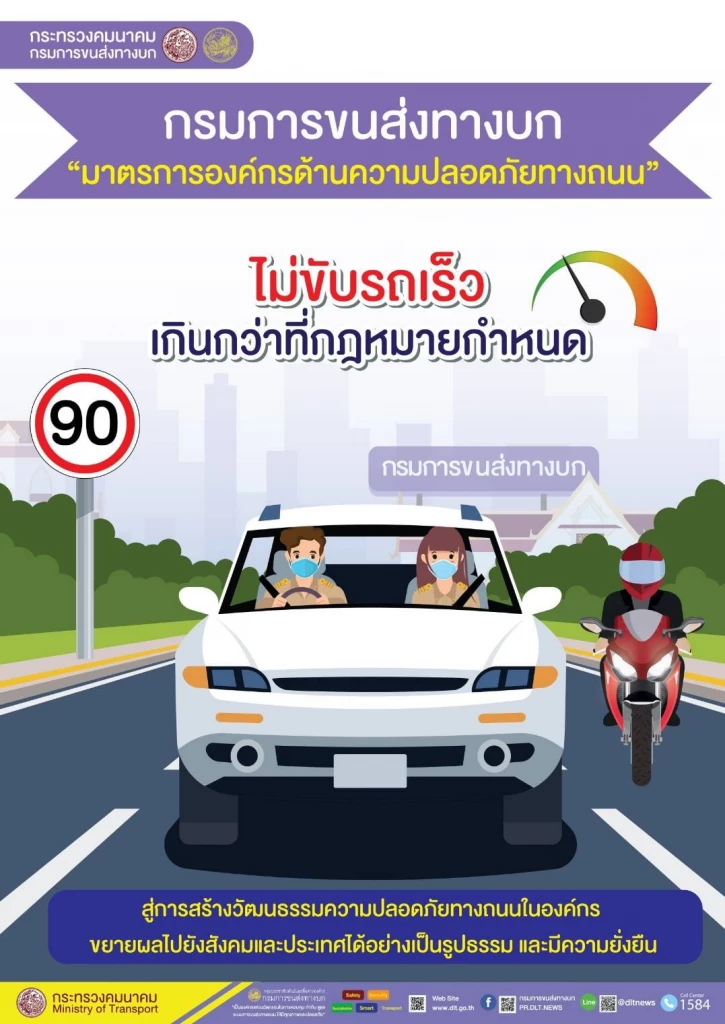 ขนส่งทางบก กำหนด “มาตรการองค์กรด้านความปลอดภัยทางถนน”
