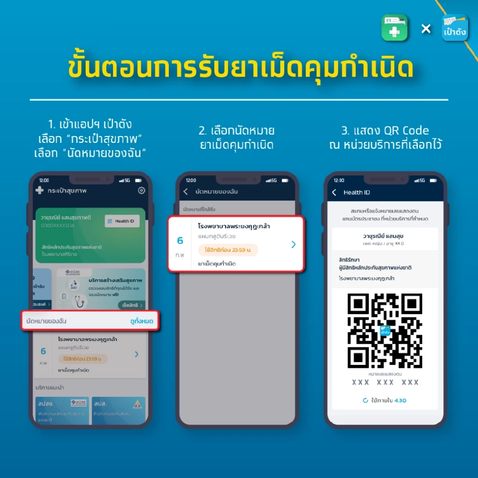 ขั้นตอนการรับยาเม็ดคุมกำเนิดฟรี 