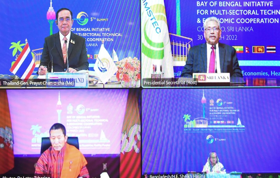 ไทยรับมอบตำแหน่ง "ประธาน BIMSTEC" ชงโมเดลเศรษฐกิจ BCG ขับเคลื่อนภูมิภาค