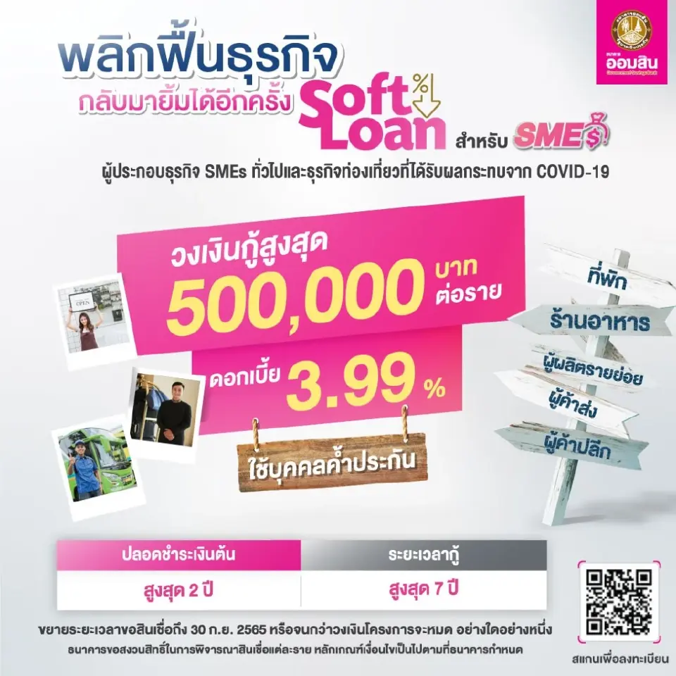ธนาคารออมสินสินเชื่อ SMEs เพื่อการท่องเที่ยว