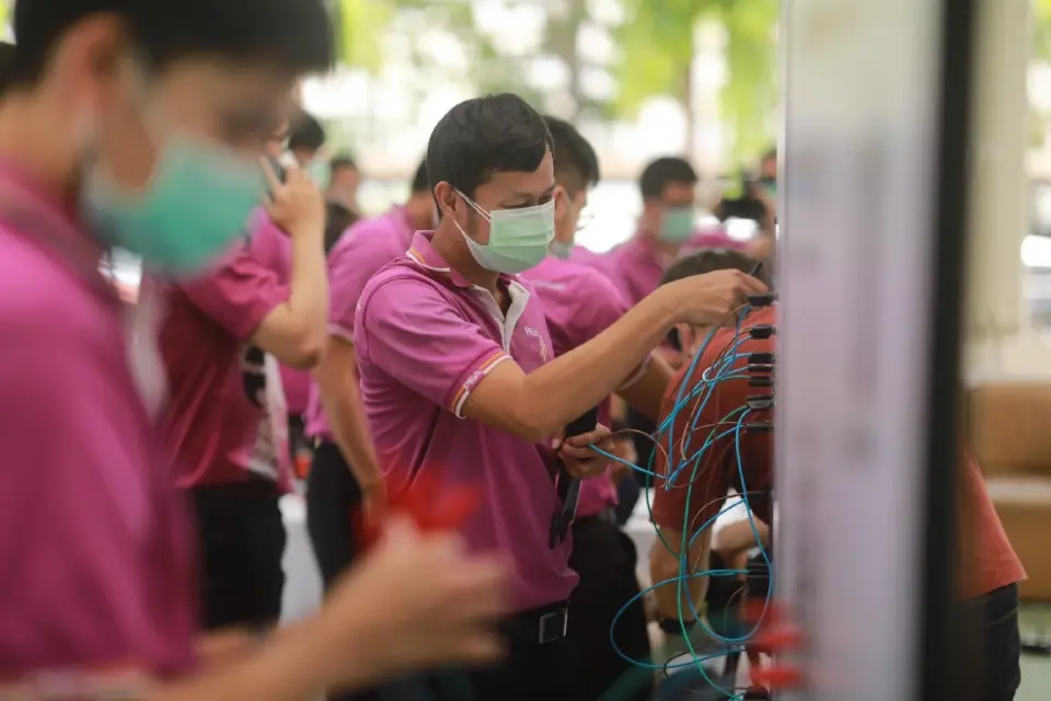 PEA ฝึกอบรมมาตรฐานการติดตั้งและการตรวจสอบมาตรฐานระบบอัดประจุยานยนต์ไฟฟ้าสำหรับบ้านที่อยู่อาศัย (Home EV Charging) ประจำปี 2565
