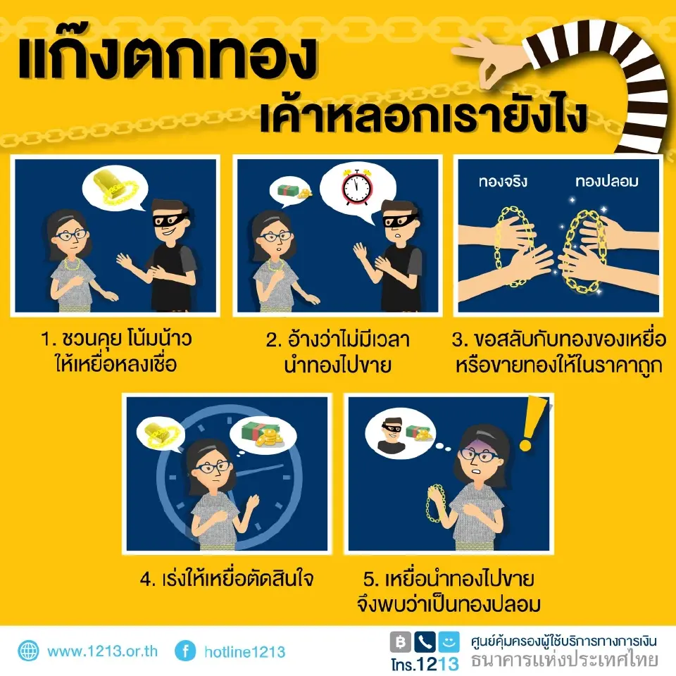 แก๊งตกทอง หลอกเรายังไง รู้ทันมิจฉาชีพไม่ตกเป็นเหยื่อ เช็กเลย
