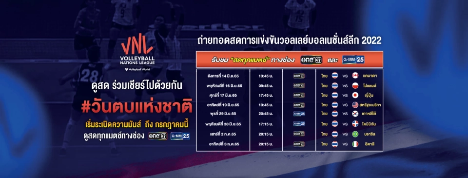 ถ่ายทอดสดวอลเลย์บอลหญิงไทย พบ บราซิล วันไหน กี่โมง เช็คได้ที่นี่