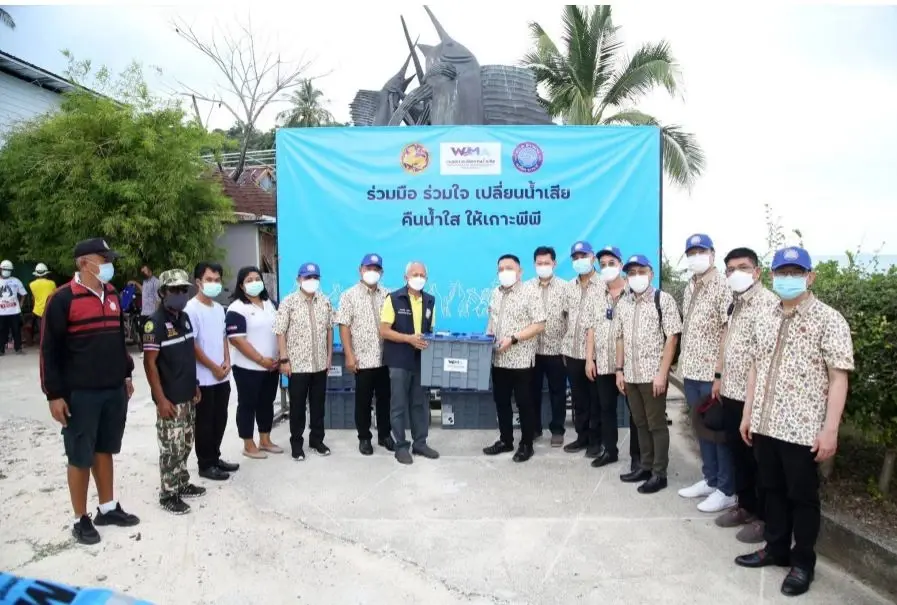 ผู้บริหารอจน.ตรวจเยี่ยมการก่อสร้างระบบบำบัดน้ำเสียเกาะพีพี