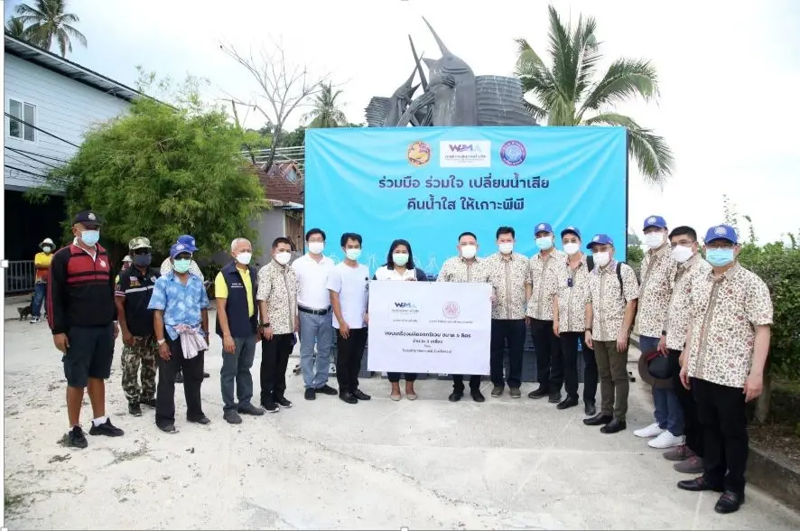 ผู้บริหารอจน.ตรวจเยี่ยมการก่อสร้างระบบบำบัดน้ำเสียเกาะพีพี