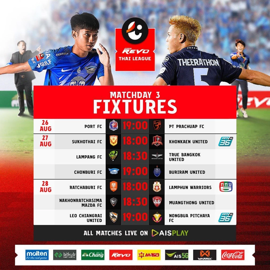 ดูบอลสดไทยลีก การท่าเรือ พบ พีที ประจวบ เช็คโปรแกรมการแข่งขัน ถ่ายทอดสด