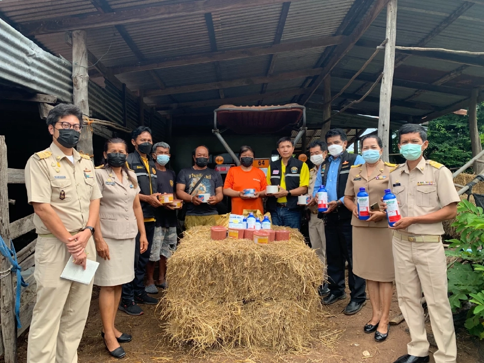 ปศุสัตว์จังหวัดนครราชสีมา ให้การช่วยเหลือเกษตรกรที่ถูกฟ้าผ่าโคตาย 7 ตัว