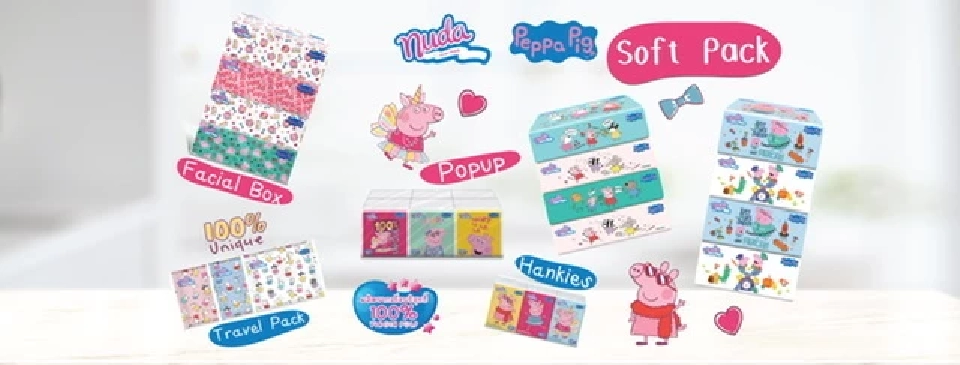 “ครีเดนซ์” ซื้อลิขสิทธิ์ลายการ์ตูน Peppa Pig เปิดตัวทิชชูนุดา ขายทั่วประทศ
