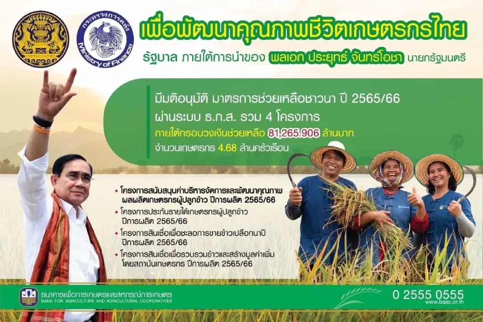 แจกเงินประกันรายได้ข้าว